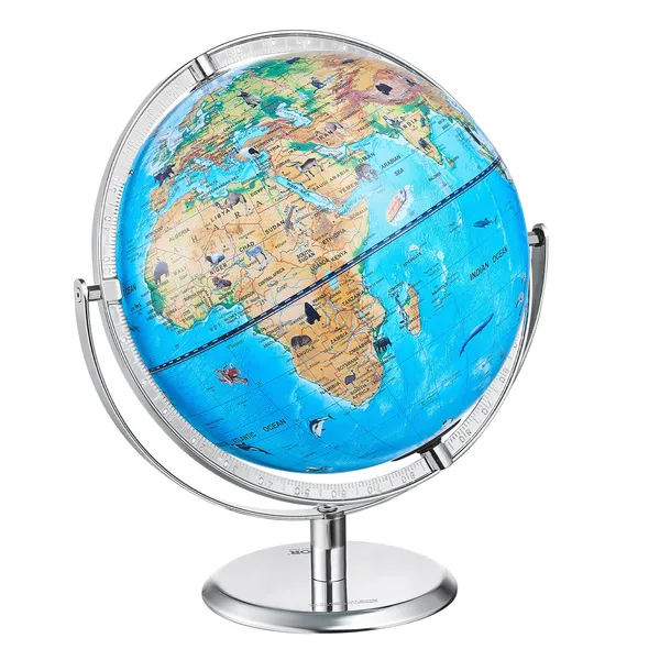 Globe Interactive Light - VEVOR Educational Globe for Kids, 10