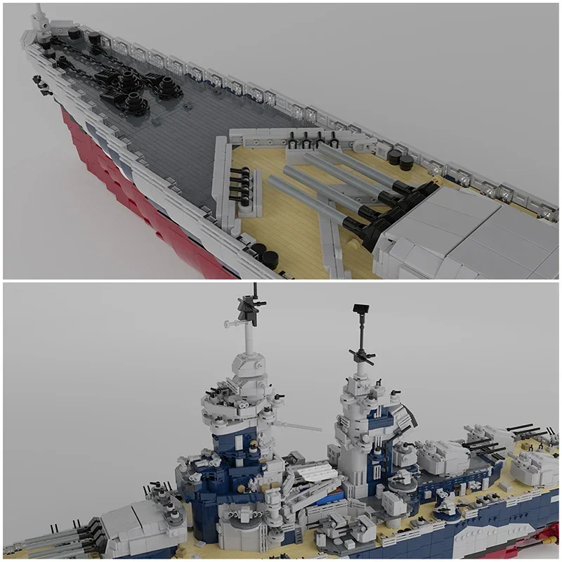 Puzzle Map World - MOC French Richelieu Battleship 1:200 Building