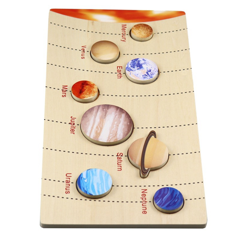 Puzzle Map World - FBIL-Wooden Planet Puzzles Learning Montessori Kids