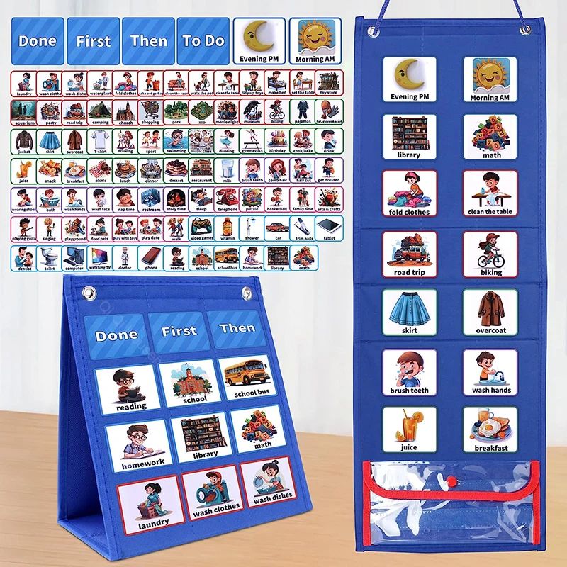Kids Education Planner - Kid Visual Schedule Hanging Visual Planner