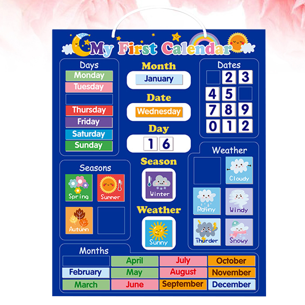 Kids Education Planner - Weather Calendar Board Kids Educational Cognitive