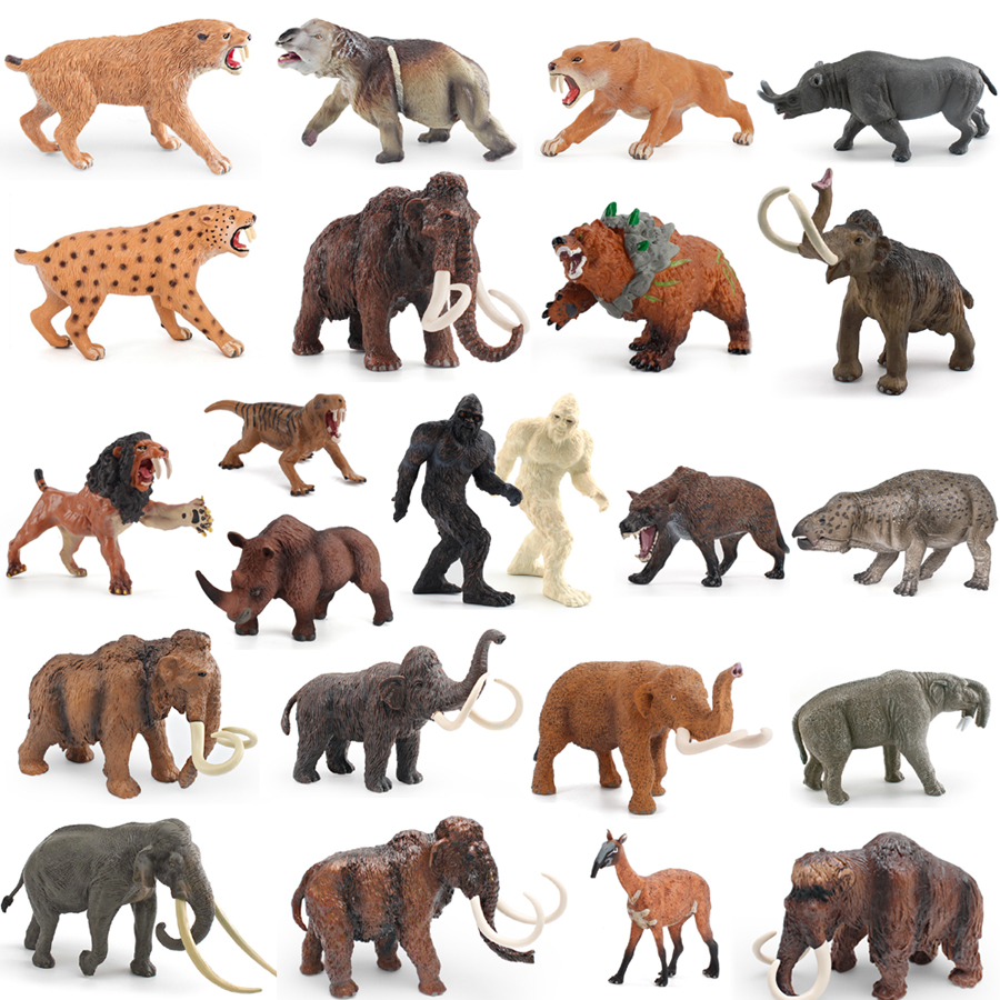 Kids Education Things - Realistic Prehistoric Animal Smilodon Mammuthus Lisowicia