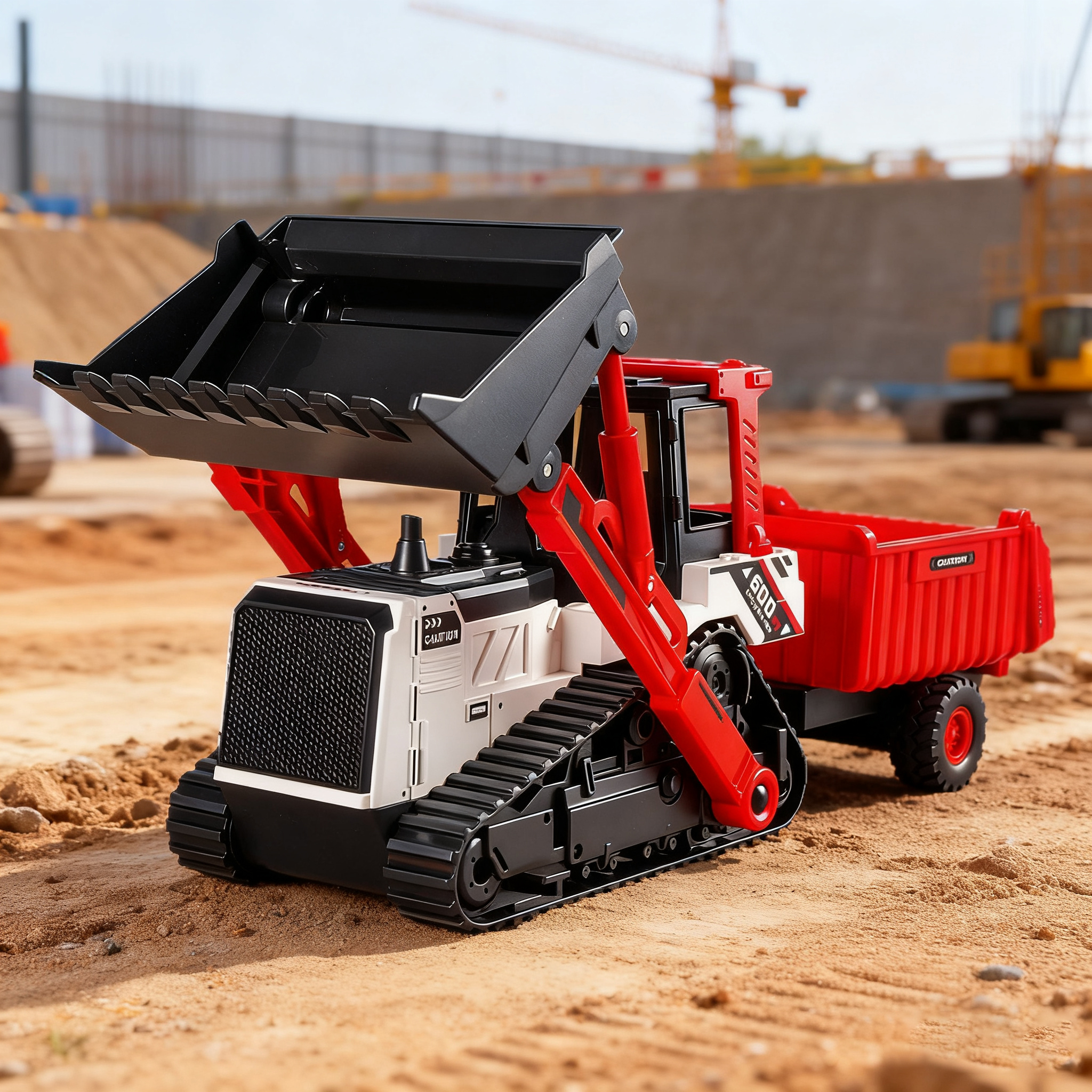 Kids Educational Gadget - Engineering Vehicle Model Double Head Excavator