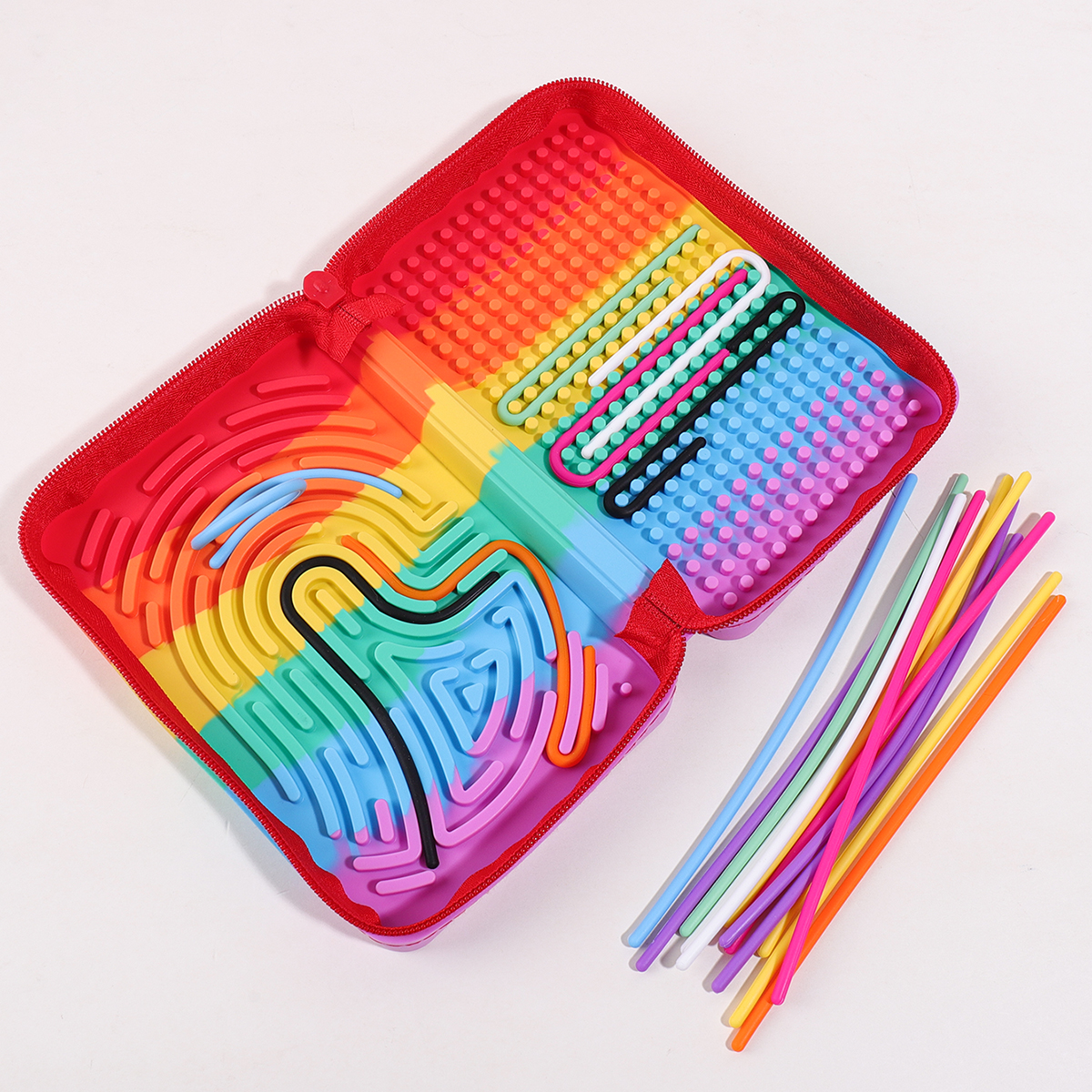 Kids Education Things - Silicone Rainbow Desk Stationery Fidget Toy