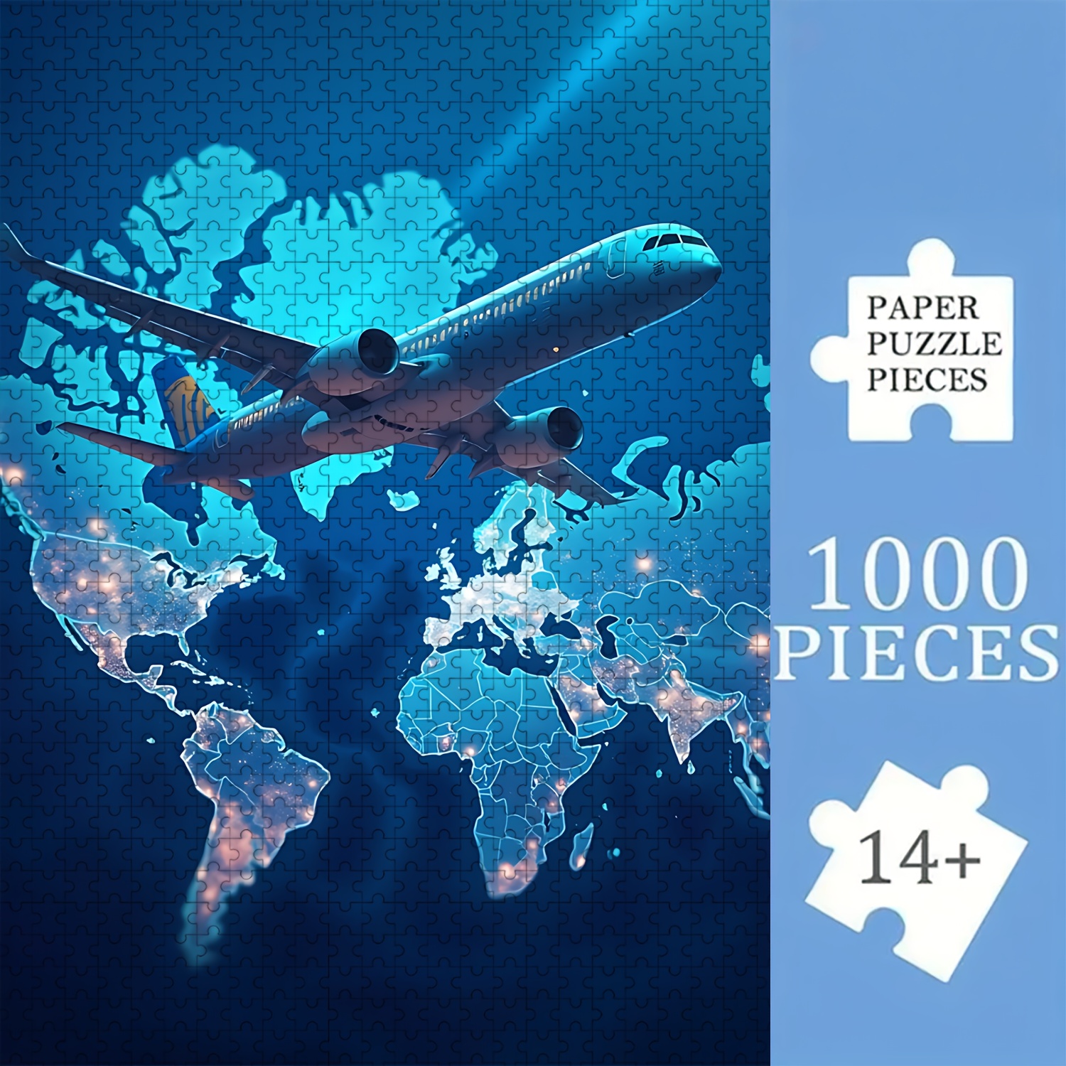 Puzzle Map World - Jigsaw Puzzle 1000 Pieces Themed World