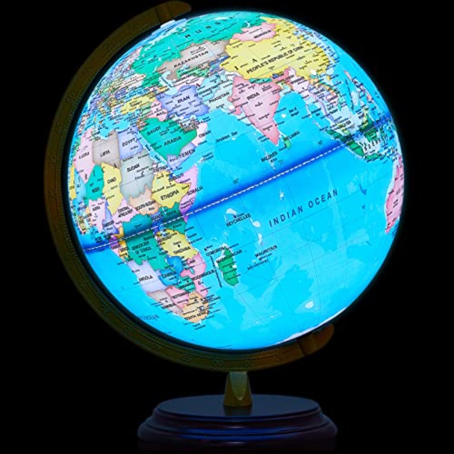 Globe Interactive Light - 13'' Illuminated World Globe for Adults