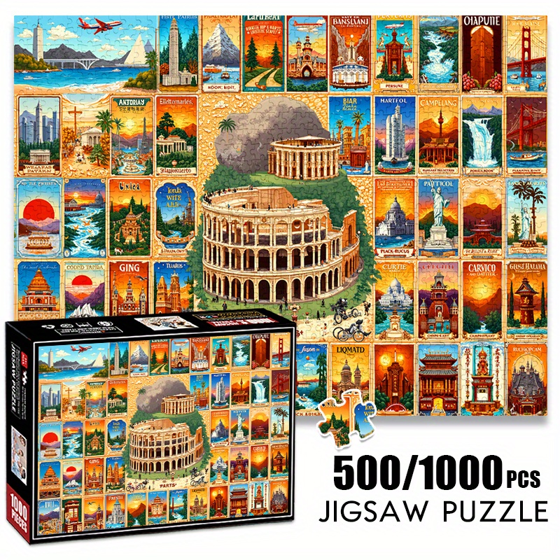 500/1000pcs Paper Jigsaw Puzzl - Puzzle Map World recensie en prijs