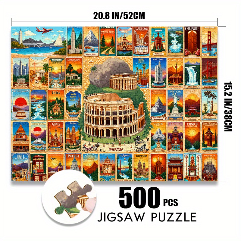 500/1000pcs Paper Jigsaw Puzzl - Puzzle Map World recensie en prijs