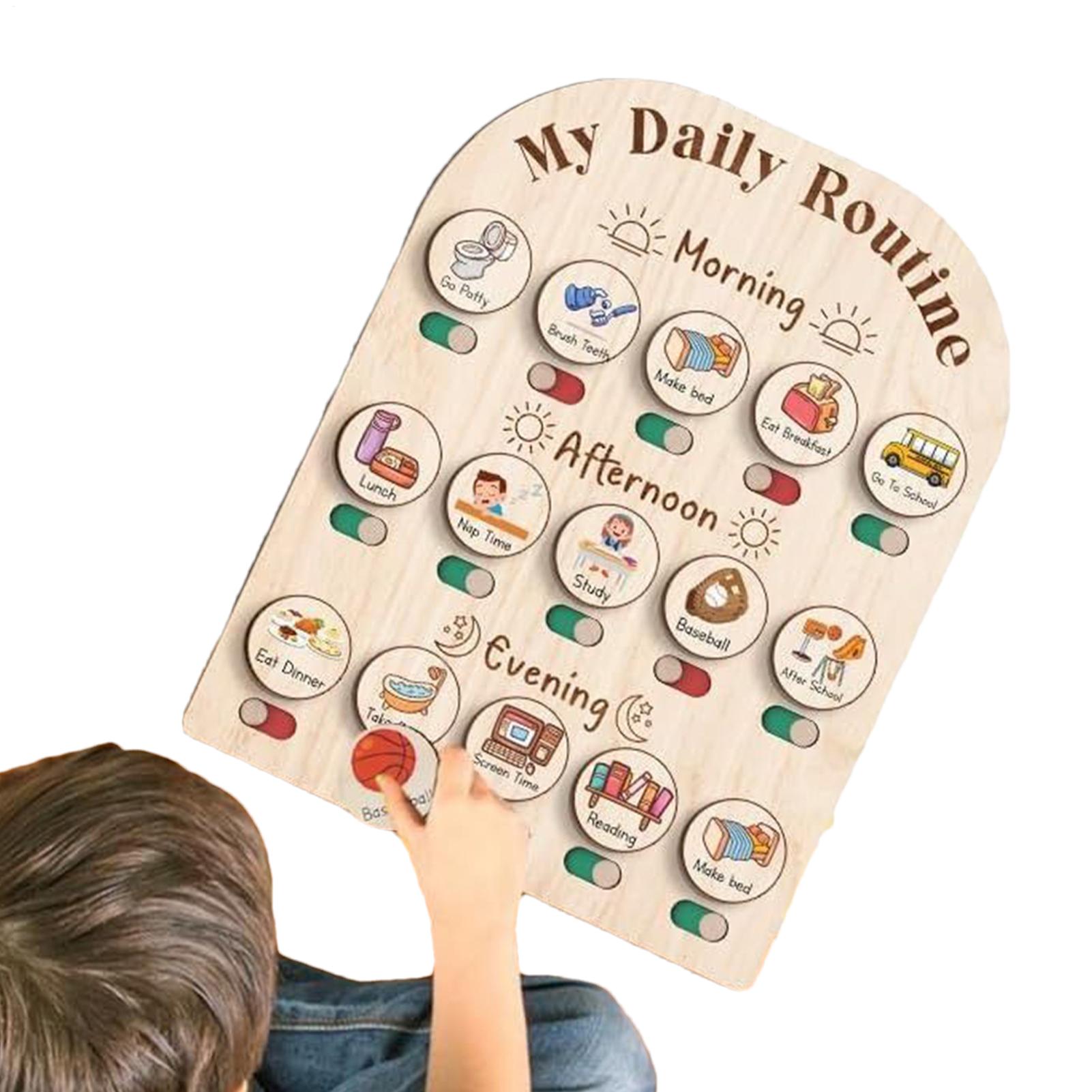 Toddler Routine Chart Wooden V - Kids Education Planner recensie en prijs