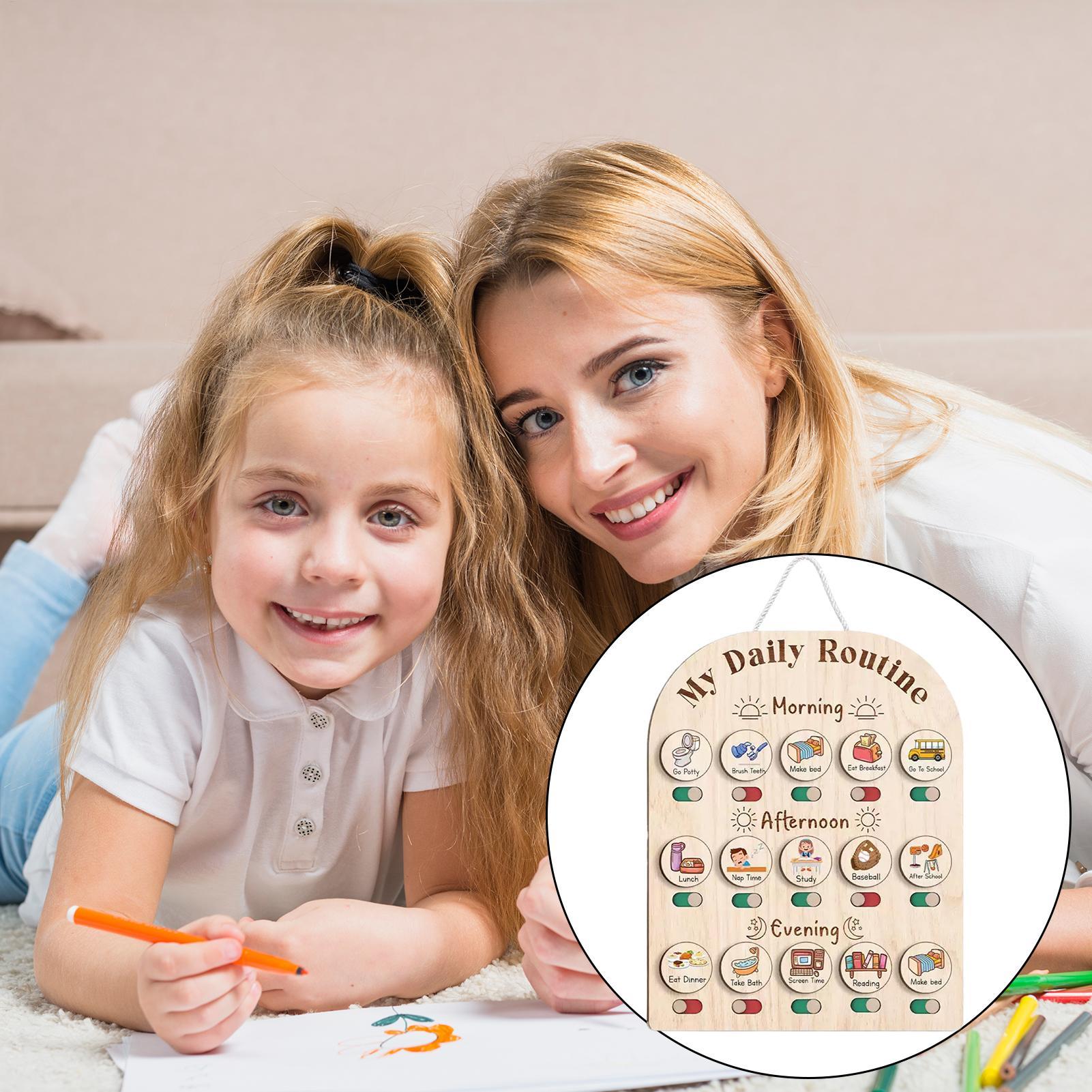 Kids Daily Routine Chart Woode - Kids Education Planner recensie en prijs
