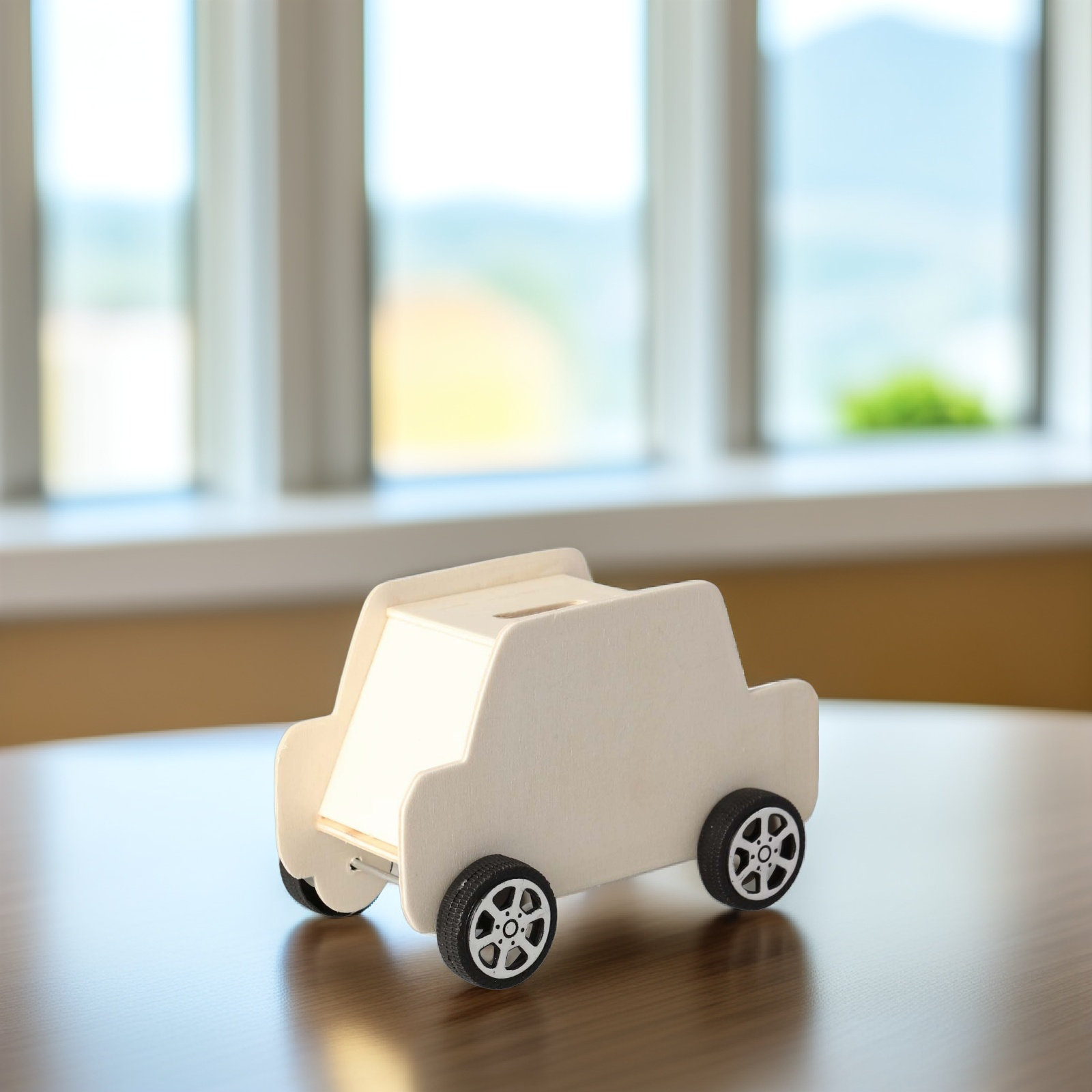 Wooden Car Piggy Bank DIY Colo - Kids Education Savings recensie en prijs