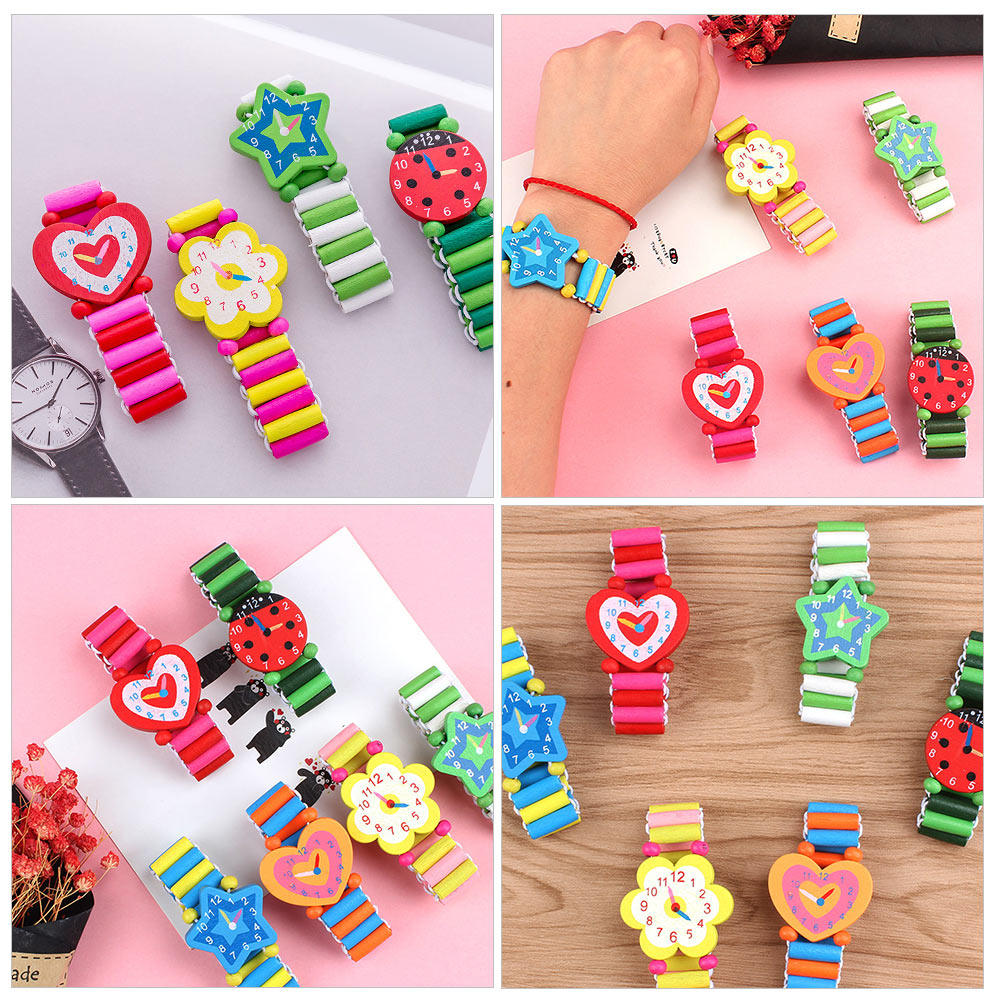 7Pcs Kid Wooden Watch Playthin - Education Kids Ru recensie en prijs