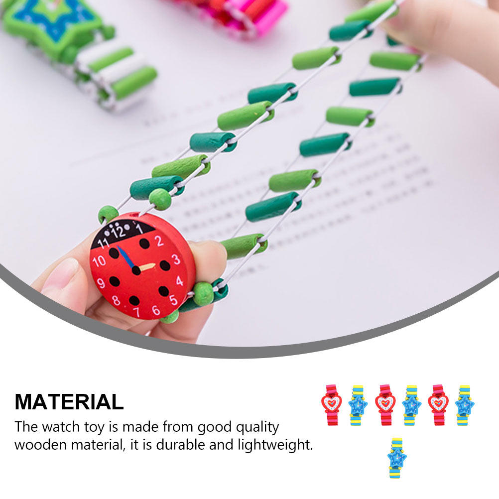 7Pcs Kid Wooden Watch Playthin - Education Kids Ru recensie en prijs
