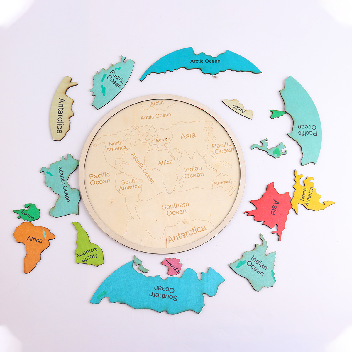 Wooden Colored World Map Puzzl - Puzzle Map World recensie en prijs
