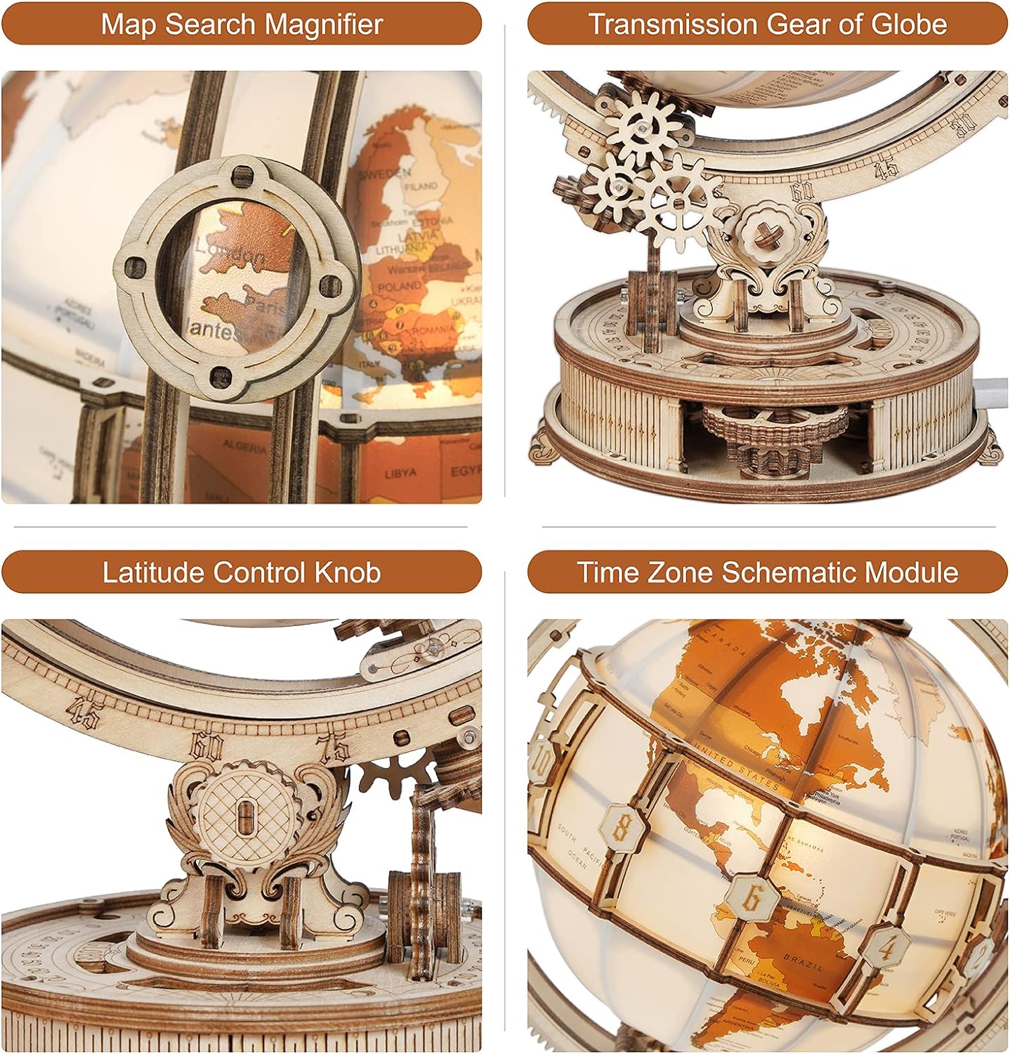 Robotime Rokr 3D Wooden Puzzle - Puzzle Map World recensie en prijs