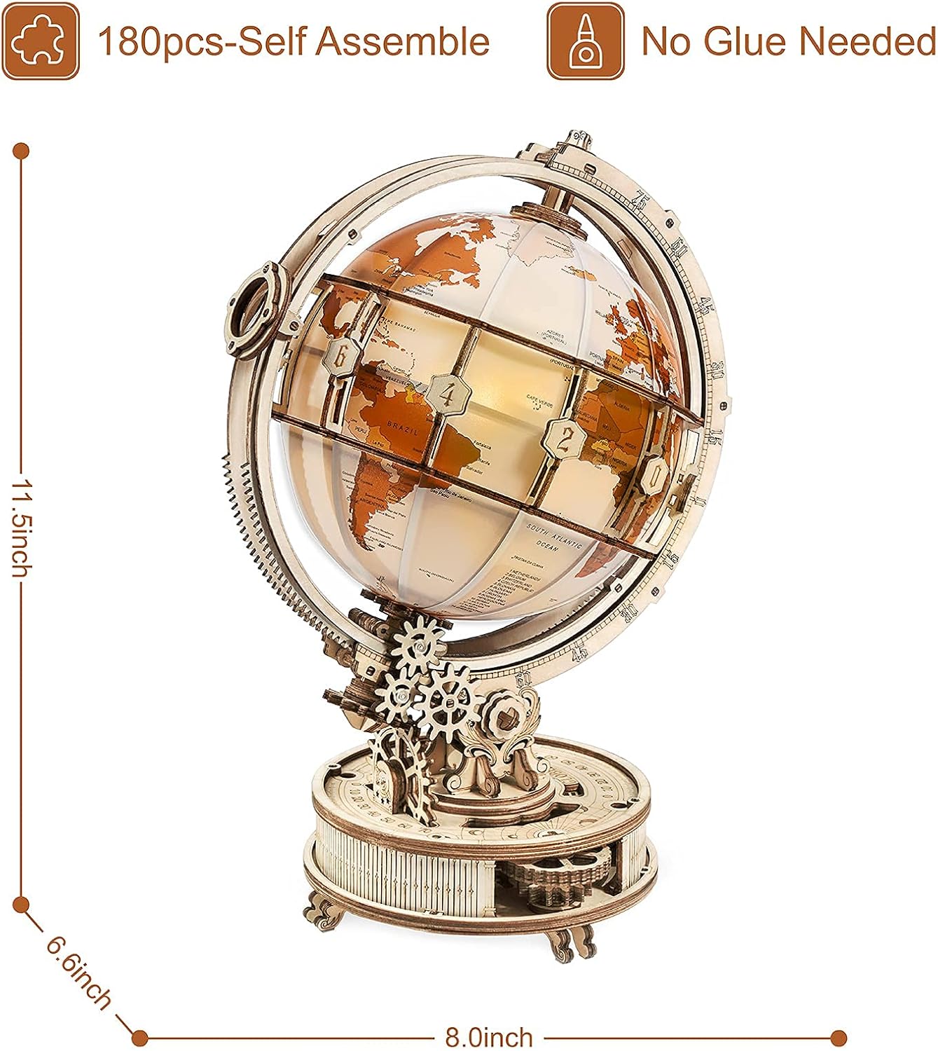 Robotime Rokr 3D Wooden Puzzle - Puzzle Map World recensie en prijs