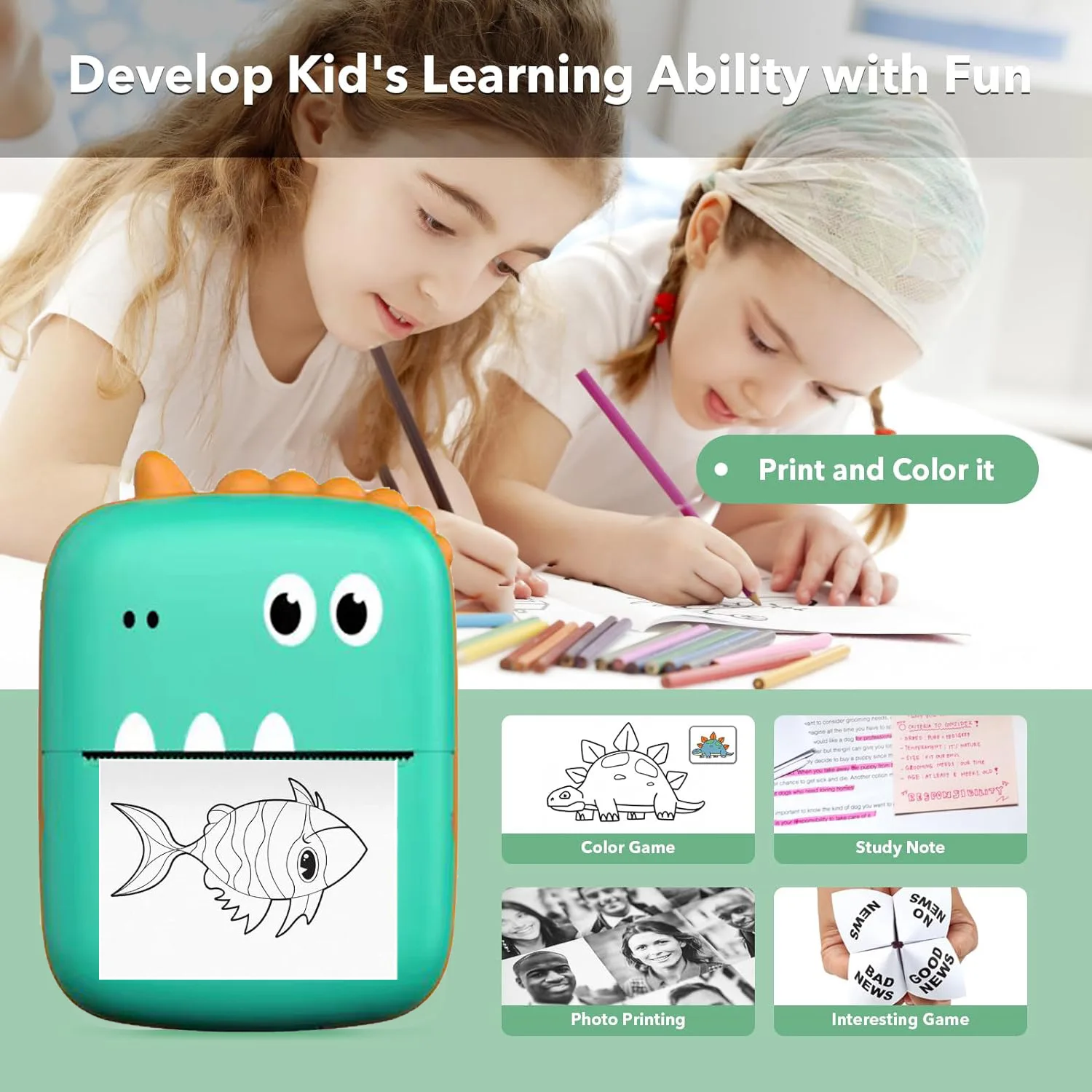 Portable Thermal Mini Photo Po - Kids Education Questions recensie en prijs