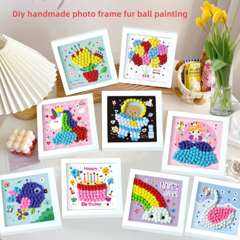 DIY Kids Hairball Photo Frame  - Kids Early Education Photos recensie en prijs