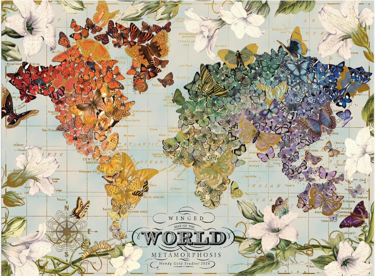 120/300/500/1000 Piece Butterf - Puzzle Map World recensie en prijs