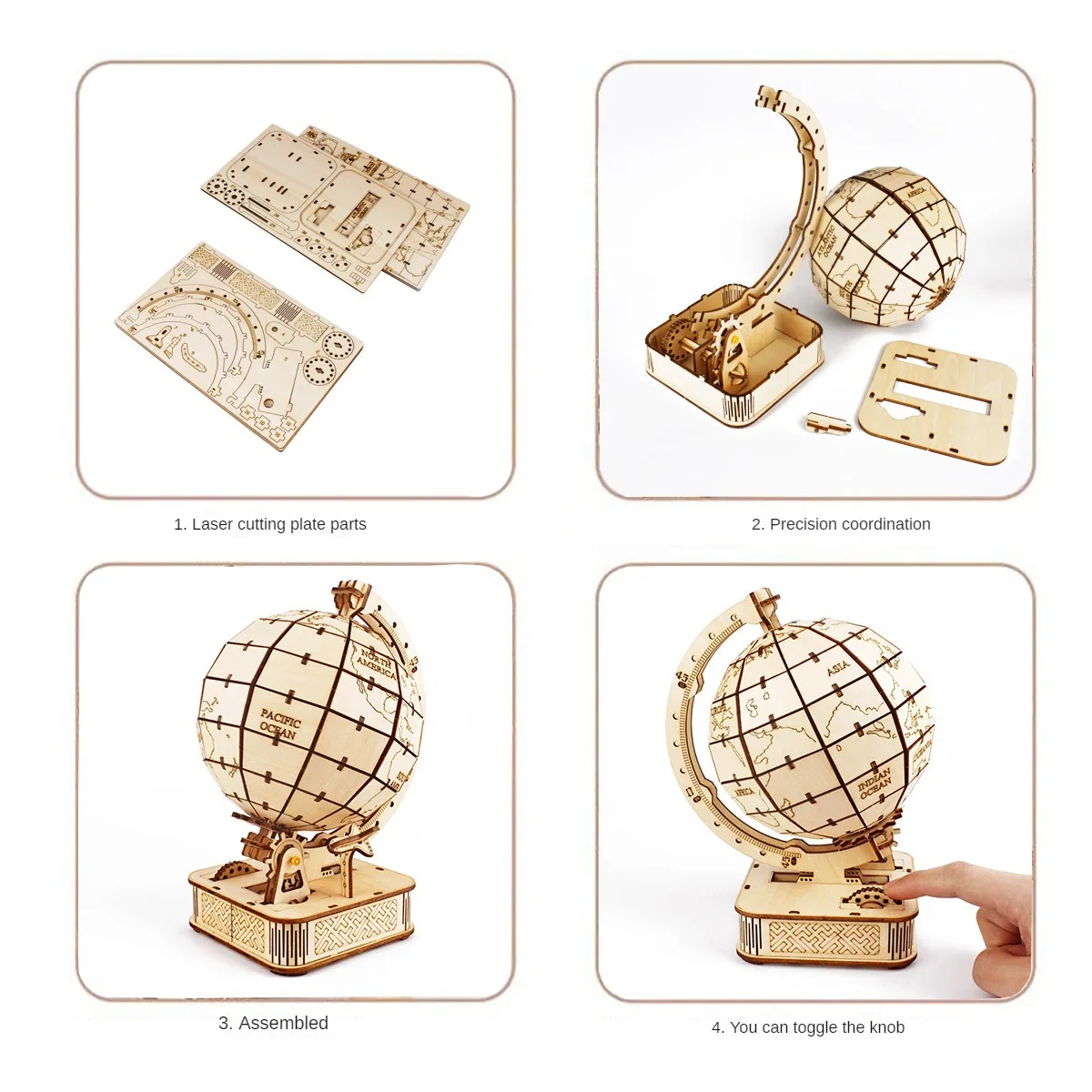 3D Globe Wooden Puzzle Toy Mec - Puzzle Map World recensie en prijs