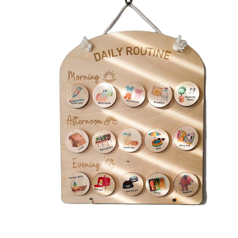 Custom Kids Wooden Daily Respo - Kids Education Plan recensie en prijs