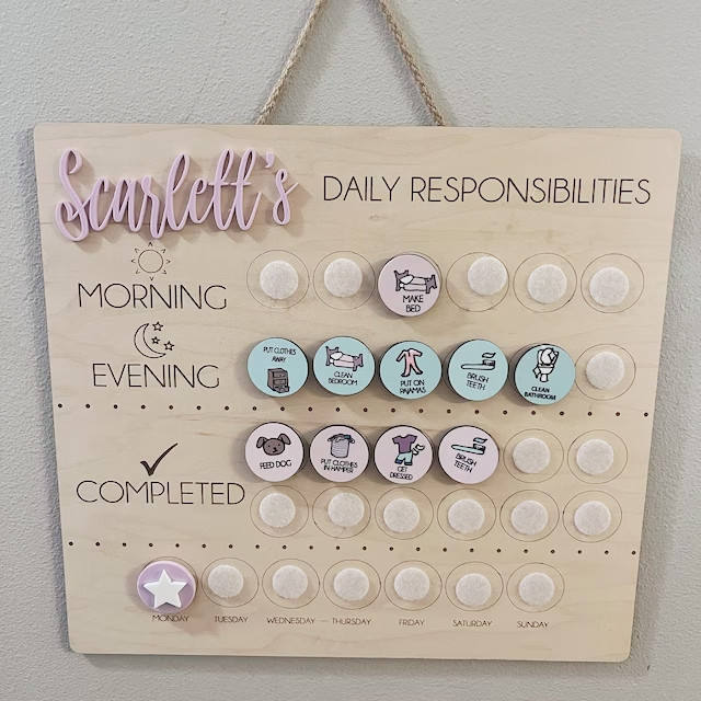 Custom Kids Wooden Daily Respo - Kids Education Plan recensie en prijs