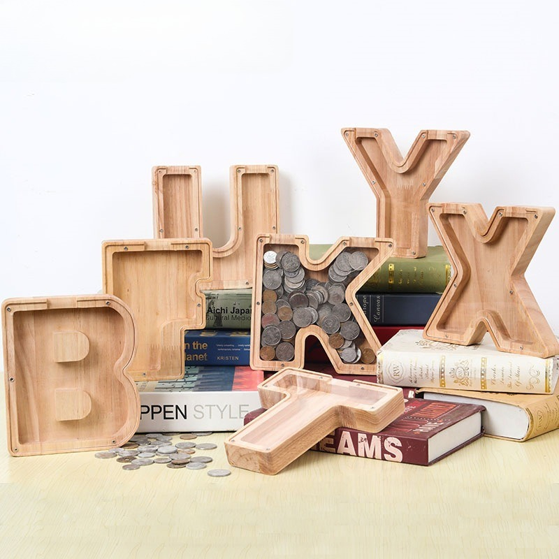 Wooden Alphabet Money Box for  - Kids Education Savings recensie en prijs