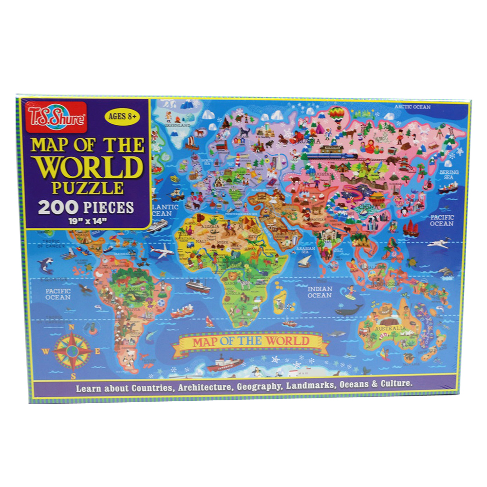 200 Pieces Wooden Puzzles Asse - Puzzle Map World recensie en prijs