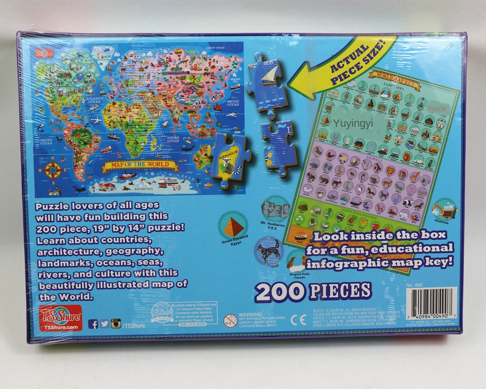 200 Pieces Wooden Puzzles Asse - Puzzle Map World recensie en prijs