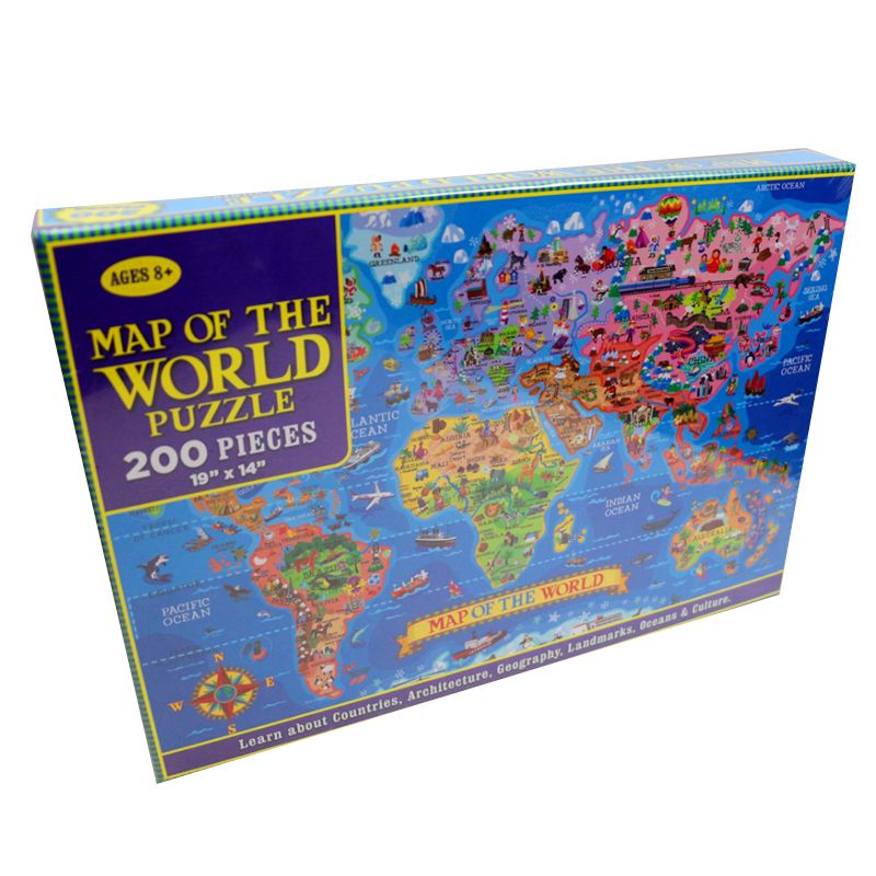 200 Pieces Wooden Puzzles Asse - Puzzle Map World recensie en prijs