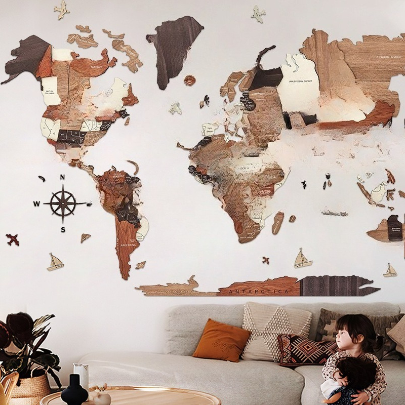 Solid wood world map puzzle wa - Puzzle Map World recensie en prijs