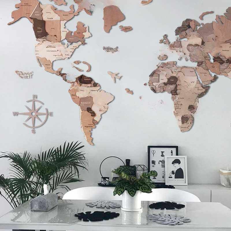 Solid wood world map puzzle wa - Puzzle Map World recensie en prijs