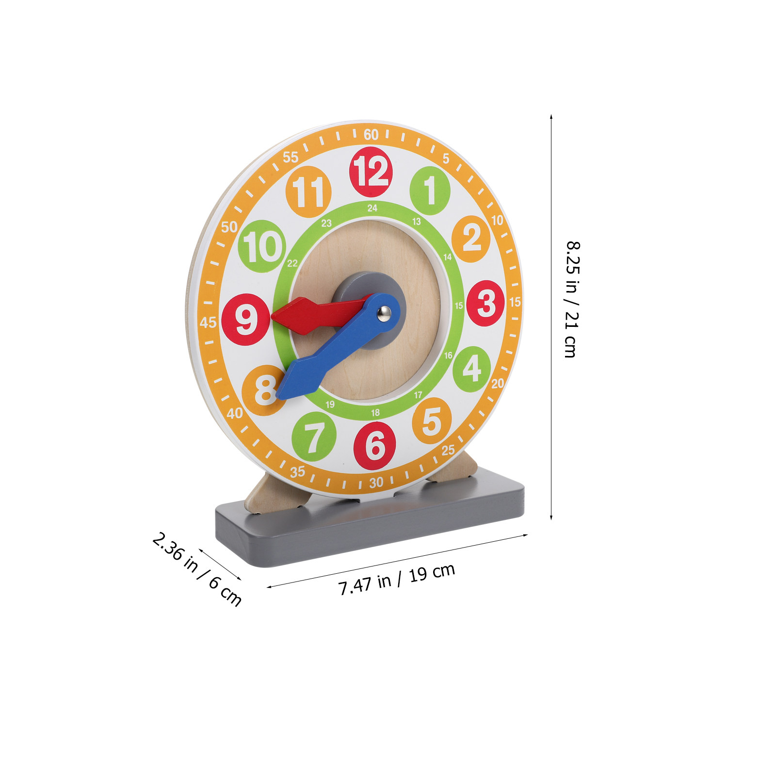 Wooden Number Clock Color Teac - Kids Education Help recensie en prijs