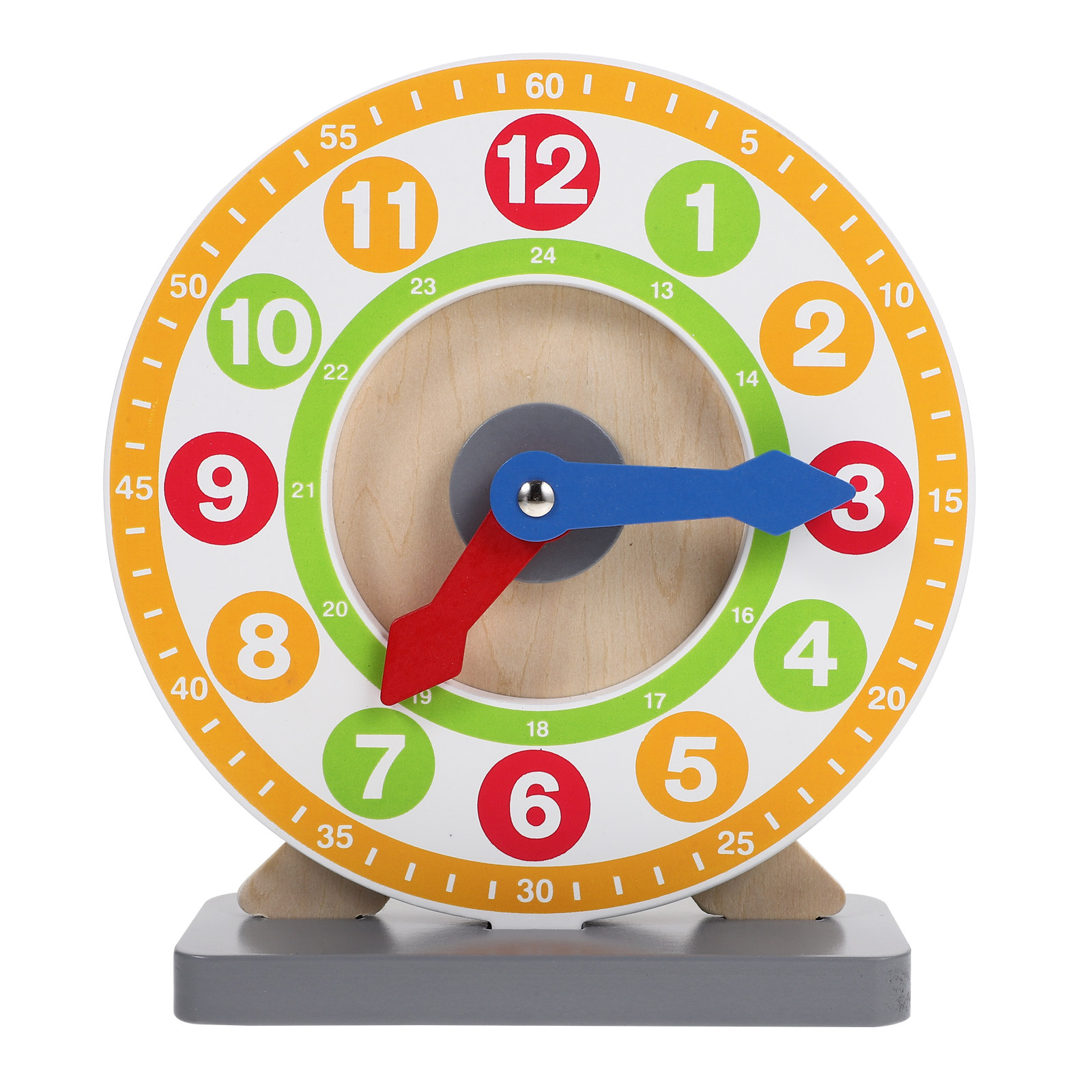 Wooden Number Clock Color Teac - Kids Education Help recensie en prijs