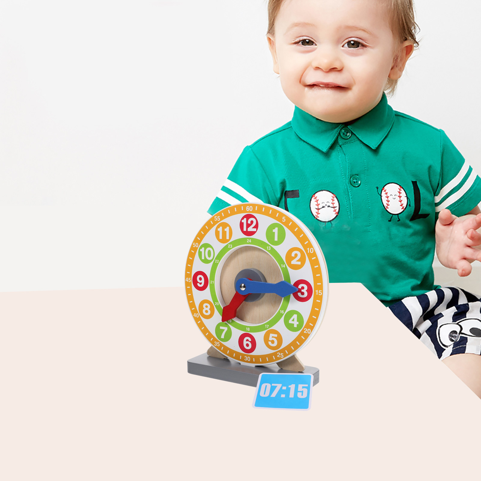 Wooden Number Clock Color Teac - Kids Education Help recensie en prijs